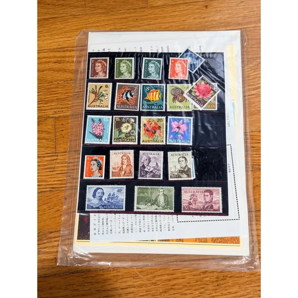 vintage Australia Stamp Collection Lot 3 Sets Definitive Antarctic Territory